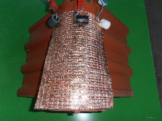 Aktiv Schmutz-Schutz Kupferrolle  PREMIUM - Dachflche auf First mit drei Rolle